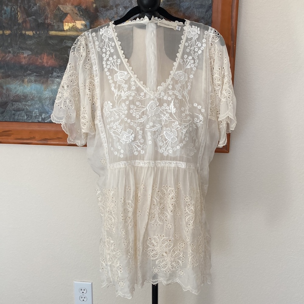 Johnny Was 4 Love and Liberty silk Tunic